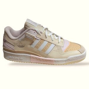 Adidas Forum Exhibit Low Men's 11 1/2 Shoes - Ecru Tint Halo Amber GW6346 NWT